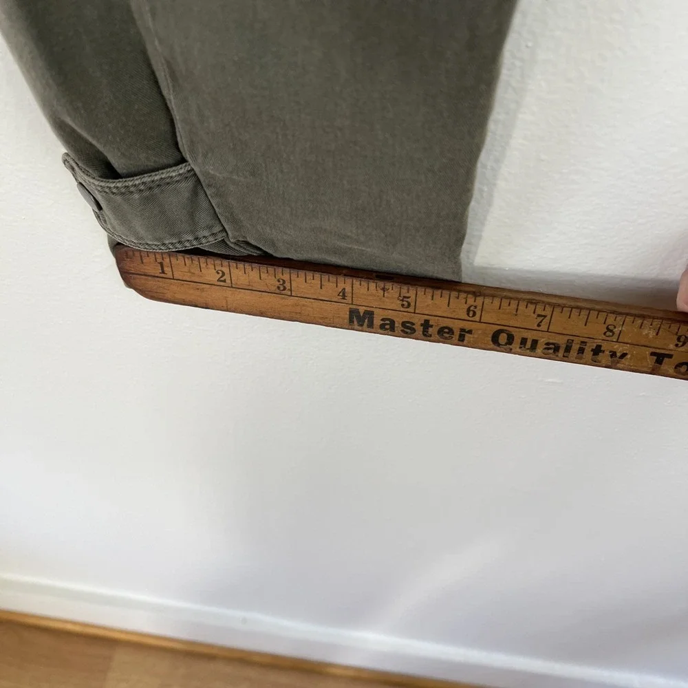 J. Jill Stretch Cargo Pants‎ Ankle Length Olive Green Gorpcore Women's Size 4